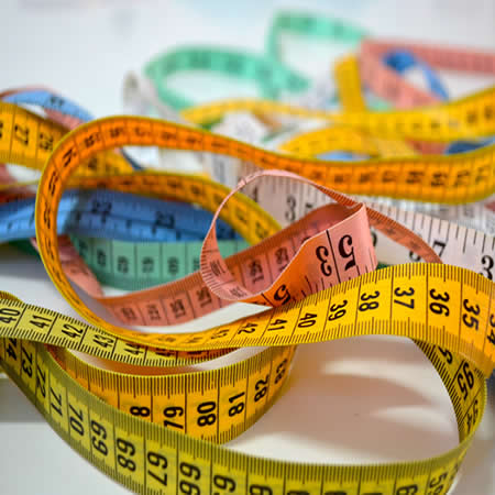 Tape measure image for waist to height calculator